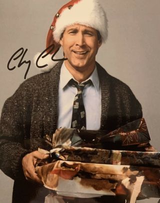 Chevy Chase Christmas Vacation Signed Autograph 8x10 Color Glossy Photo