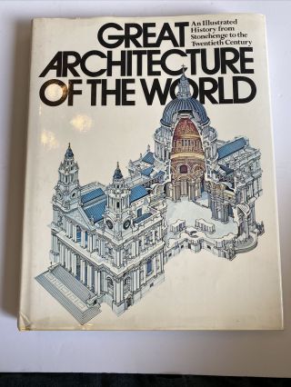 Great Architecture Of The World By Bonanza Books,  Vintage Coffee Table Book