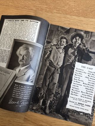 The Adventures Of Tom Sawyer Vintage Film Programme Tommy Kelly Jackie Moran ‘38