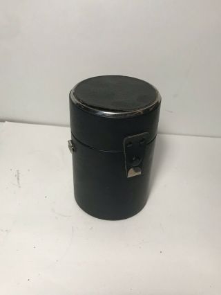 Vintage Small Black Hard Lens Case For Nikon Canon Pentax Minolta Great