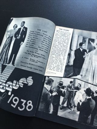 VOGUES OF 1938 V RARE Souvenir Film PROGRAMME Warner BAXTER Joan BENNETT 1937 3