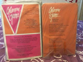 two pairs Vintage nude pantyhose w/ model (various colors & sizes) Glamour Gams 2