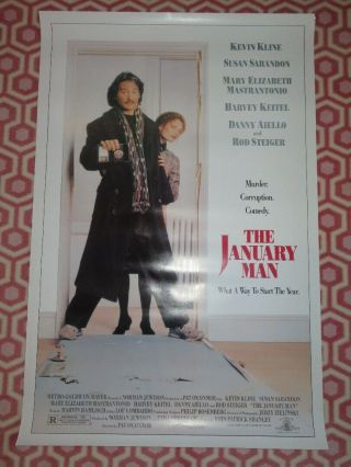 The January Man Us One Sheet Rolled Poster Kevin Kline Susan Sarandon 1989