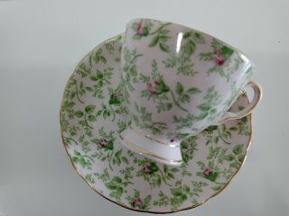 Vintage Tuscan English Fine Bone China Tea Cup And Saucer Mixed Floral