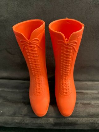 Orange Boots For Ideal Crissy,  Kerry,  Tressy,  Velvet Doll Boots Only No Doll