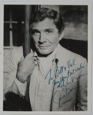 Gene Barry Autographed Photograph Emmy Tony Nominated Movie/tv Star