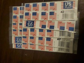 200 Usps Forever Stamps,  10 Books Of 2018 Us Flag First Class Mail Postage