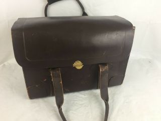 Vintage Us Brief Case Co Government Issue Leather Briefcase Type Viii W/ Keys