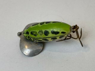 Old Fishing Lure Mfd By Fred Arbogast Jitterbug Frog Vintage Fish Tackle Bait