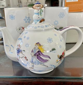 Rare Discontinued Paul Cardew Large Classic Alice In Wonderland Teapot Nib