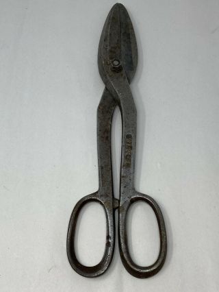 Vintage Wiss 7 Tin Snips 14 1/2” Forged Solid Steel Metal Shears Made In Usa