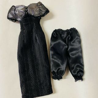 Vintage Doll Dress Clothes For 18” - 19” Slender Waist Doll With Pantaloons Black