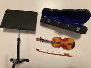 American Girl Doll Musical Instrument : Violin With Case And Stand