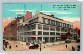 York City Ny,  Madison Square Garden United Cigars Vintage C1910 Postcard