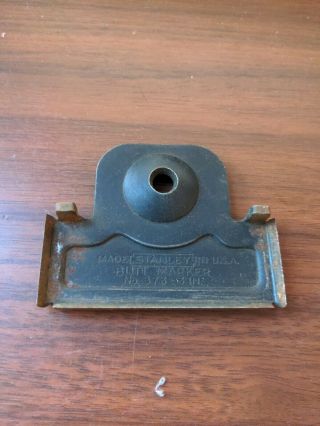 Vintage Stanley No.  373 3 - 1/2 " Butt Marker Usa In Pouch