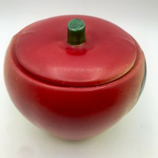 Vintage Hull Apple Grease Jar Small Canister With Lid Very 3