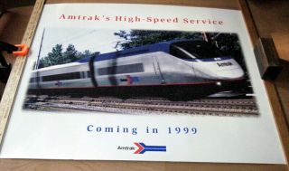 Vintage Amtrak Travel Poster - The Coming Of The High Speed Acela 1999