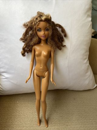My Scene 1999 Barbie Doll Brown Curly Hair Nude