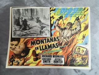 Lobby Card Print Film Small Medium Poster Red Skies Of Montana Spanish Movie