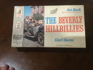 Vintage 1963 The Beverly Hillbillies Milton Bradley 4332 Set Back Card Game