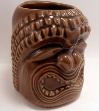 Vintage Large Totem Pottery Art Studio Tiki Cup Mug From Port Orchard Washington