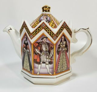 Vintage Sadler 4440 Teapot King Henry Viii And His Six Wives