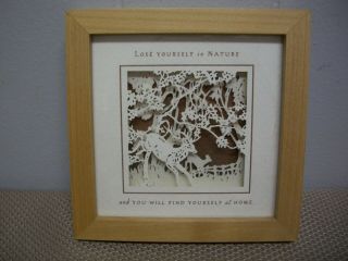 Silhouette Shadow Art Paper Cut - Out Deer Lose Yourself In Nature Framed Picture