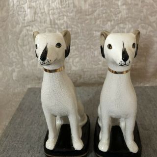 Pair Vintage Takahashi San Francisco Italian Greyhound Whippet Dog Bookends