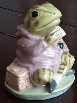 Vtg Royal Albert Jeremy Fisher Beatrix Potter - Peter Rabbit Frog Figurine - Large