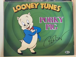 Bob Bergen " Porky Pig " Looney Tunes Signed 11x14 With Bas Z00736
