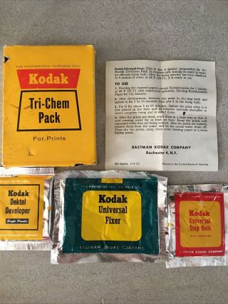 Vintage Kodak Tri - Chem Pack