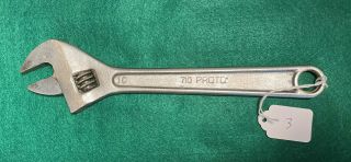 Vintage 10 " Proto No 710 Adjustable Wrench Made In Usa 3