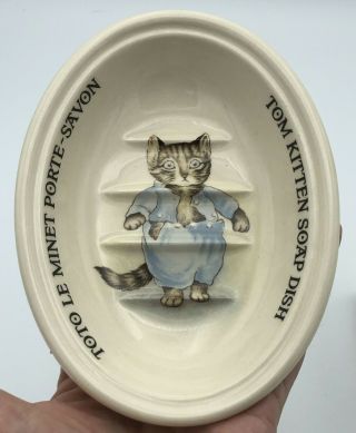 Vintage 1986 TOM KITTEN SOAP DISH and SOAP for Baby,  Mason ' s Crabtree Evelyn 2