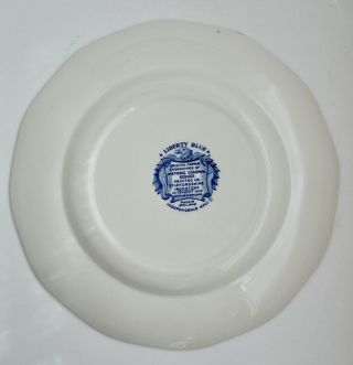 VTG 10in Dinner Plate Liberty Blue TransferWare STAFFORDSHIRE Independence Hall 3