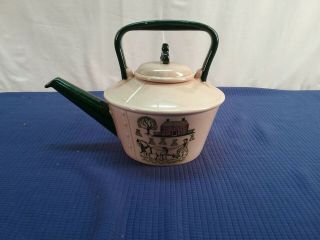 Vintage Metlox Poppytrail Homestead 8 " Tea Pot Kettle Pottery Made Usa (y63)