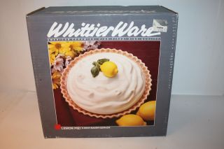 Vintage Whittier Ware Lemon Pie 9 " Baker/server Plate Euc