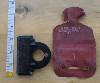 Vintage E - Z Mark 3 " Butt Gauge With Cover Los Angles