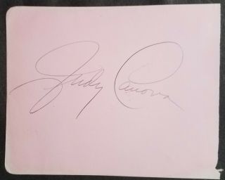 Judy Canova Vintage Top Comedy Actress Signed Autograph Page In - Person
