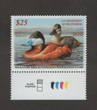 Rw82 Federal Duck Stamp.  Bottom Color Bar Single.  Mnh.  Og 02 Rw82bcb