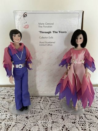 Donnie And Marie Osmond Fine Porcelain Collector Dolls Through The Years Ltd Ed