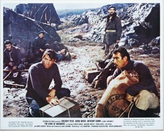 The Guns Of Navarone 1961 Gregory Peck,  David Niven,  Anthony Quinn 5 Mini Cards