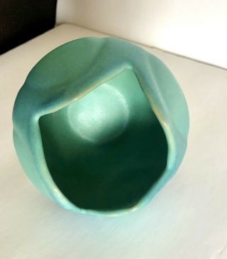 Vintage Van Briggle Tulip Turquoise Pottery Planter Vase Signed Colorado Springs 3
