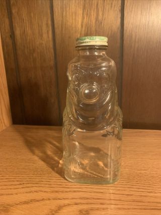 Vintage Glass Grapette Family Beverage Syrup Bottle Bank Clown
