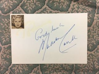 Madeleine Carroll - 39 Steps - The Prisoner Of Zenda - The Fan - Autographed 1964