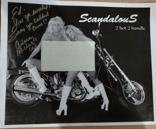 Adara Michaels & Scandalous Fan Club Photo / Letter Autographed 1998