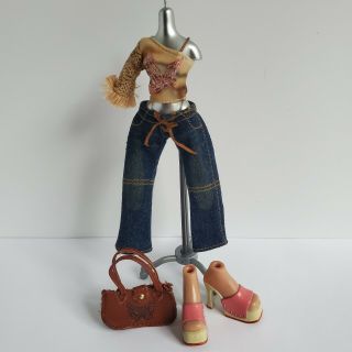 Bratz Doll Clothes Fashion Pack Out N About 2003 Heels Off Shoulder Butterfly