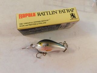Rapala Rattlin Fat Rap Fishing Lure Finland 3 1/4 In Vg Rfr5 - Sd