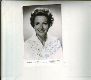 Norma Zimmer Autographed Photo Postcard Lawrence Welk Singer D.  11