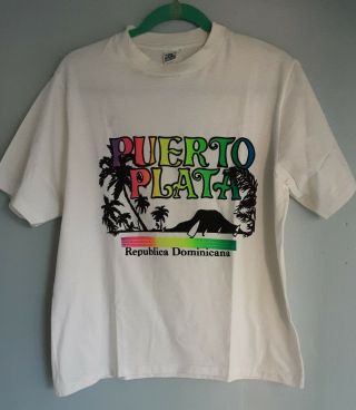 Vintage Single Stitch Puerto Plata Dominican Republic 1980 