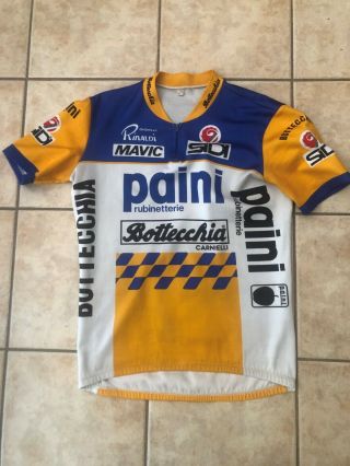 Vintage Paini Rubinetterie Bottecchia Cycling Jersey - Large